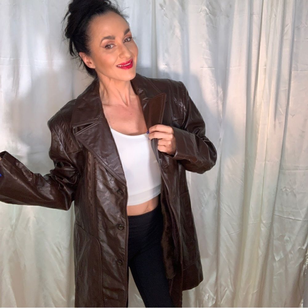 Harbour Park lined faux leather jacket